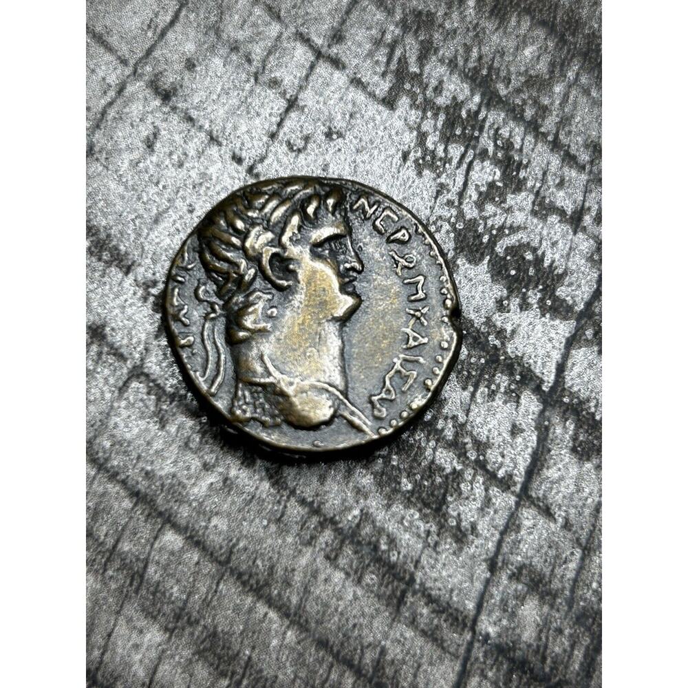 Roman Provincial ar25 Billon Tetradrachm Coin of Nero EAGLE Antioch